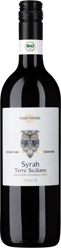 Bio-Syrah Terre Siciliane IGT TerrAmore Sizilien Rotwein trocken