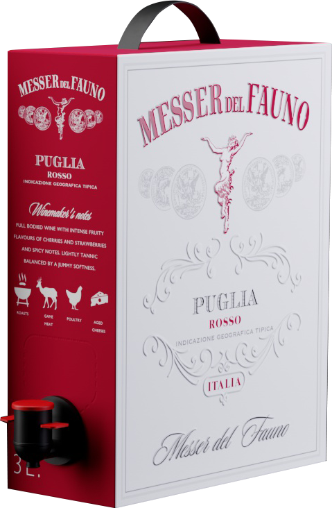 Puglia Rosso IGT Messer del Fauno Bag in Box 3,0l Messer del Fauno Rotwein halbtrocken