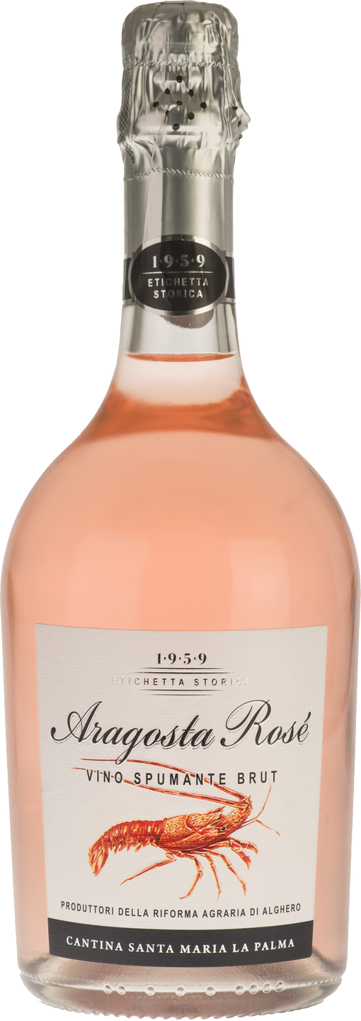 Aragosta Rosé Spumante Brut Santa Maria la Palma Sardinien Schaumwein