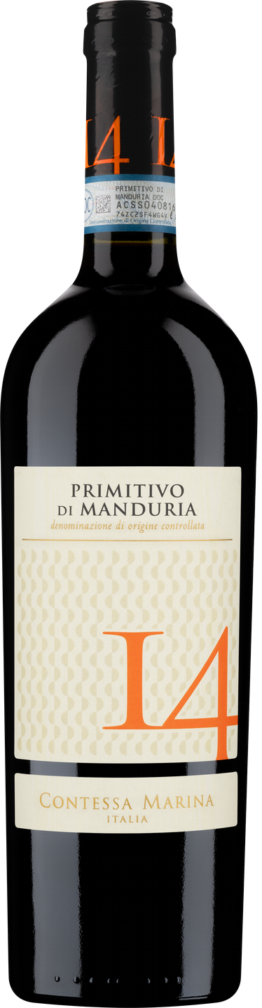 Primitivo di Manduria DOC 14 Contessa Marina Apulien Rotwein trocken